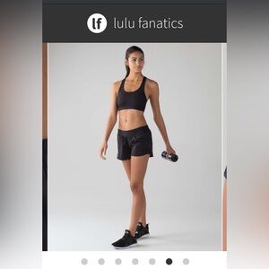 Great used condition Lululemon Hotty Hot shorts, black, size 12 with 4” inseam